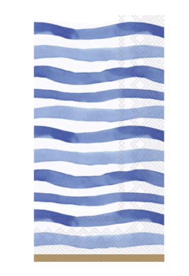 Wavy Stripe Blue Guest Paper Towel