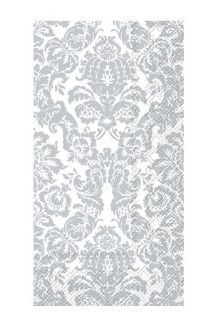 White Silver Palais Guest Napkin