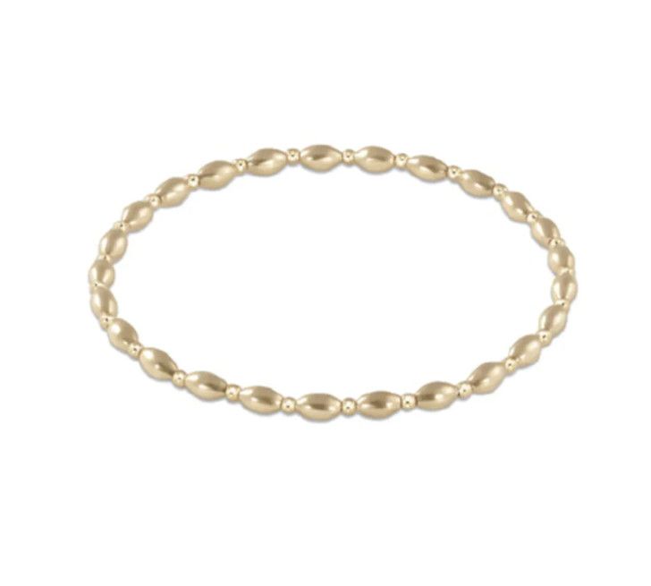 Harmony Grateful Pattern 2.5mm Bead Bracelet Gold