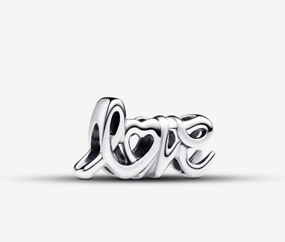 Handwritten LOVE Sterling Silver Charm