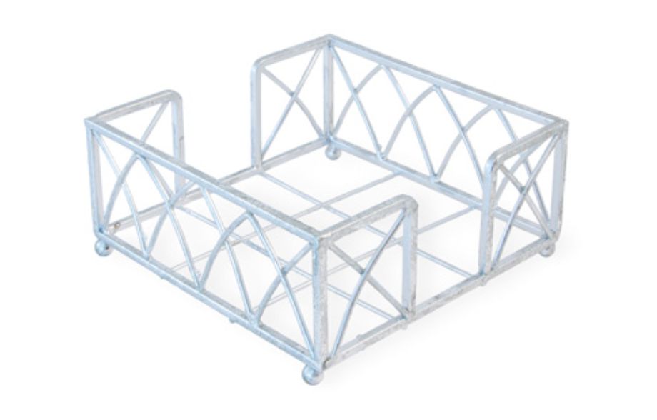 Arch Silver Leaf Cocktail Napkin Caddy