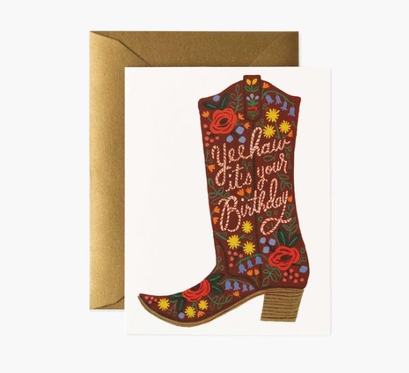 Rifle Birthday Boot Card