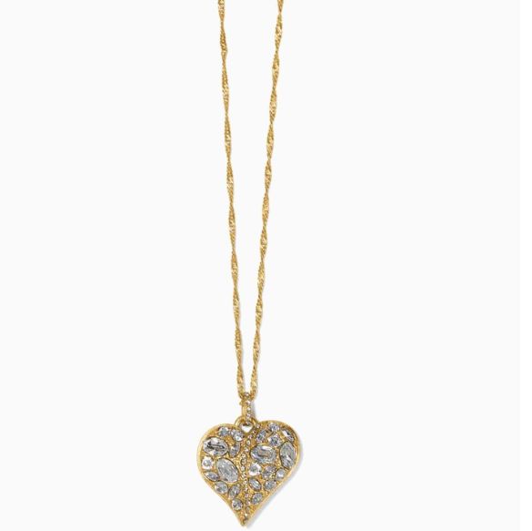 Trust Your Journey Heart Necklace Gold