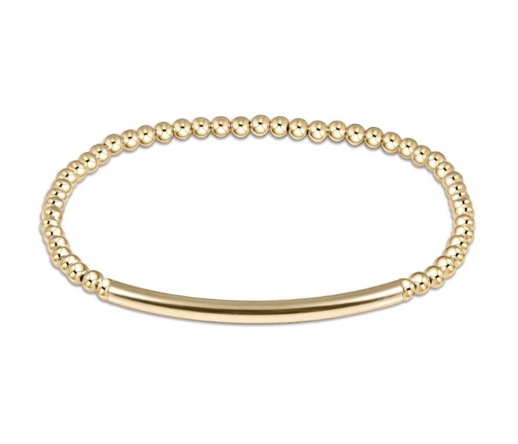 Enewton EXTENDS Classic Gold 3mm Bead Bracelet Bliss Bar Smooth