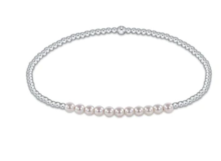 Sterling Bliss 2mm Bead Bracelet Pearl