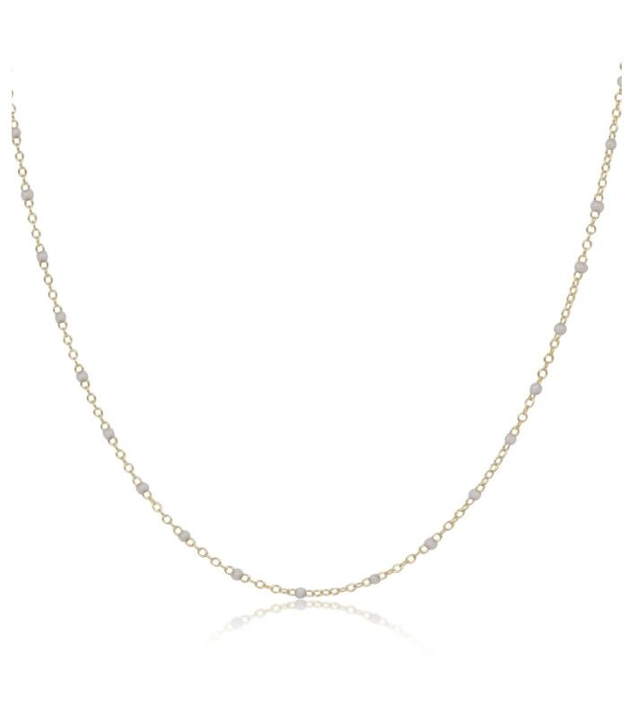 15&quot; Choker Simplicity Chain 2mm Pearl Gold