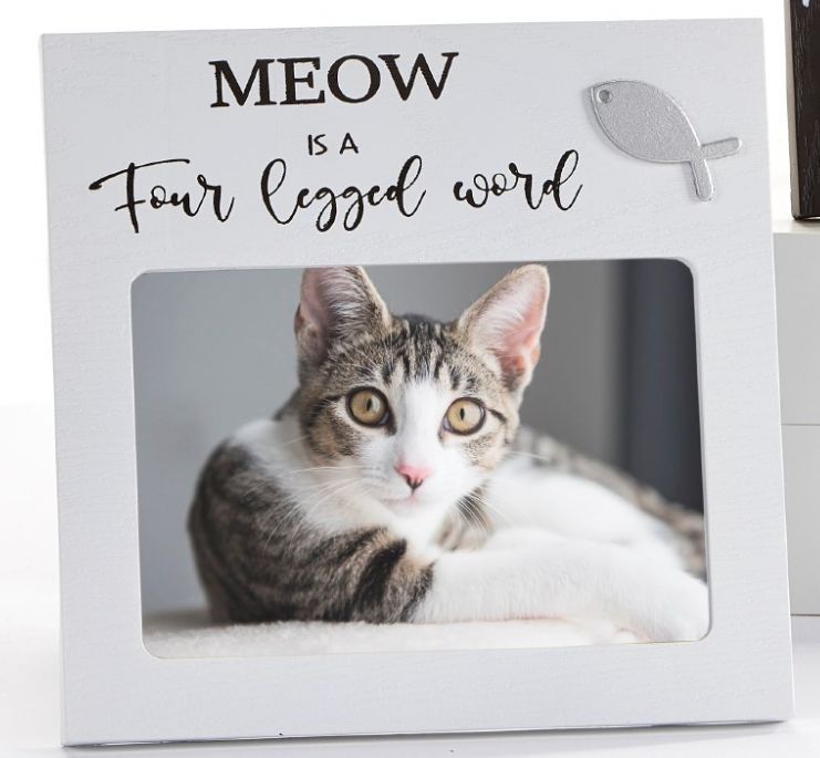 Meow is a Four Legged Word Photo Frame