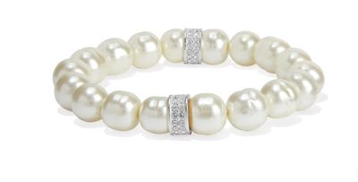 Meridian Stretch Bracelet Pearl