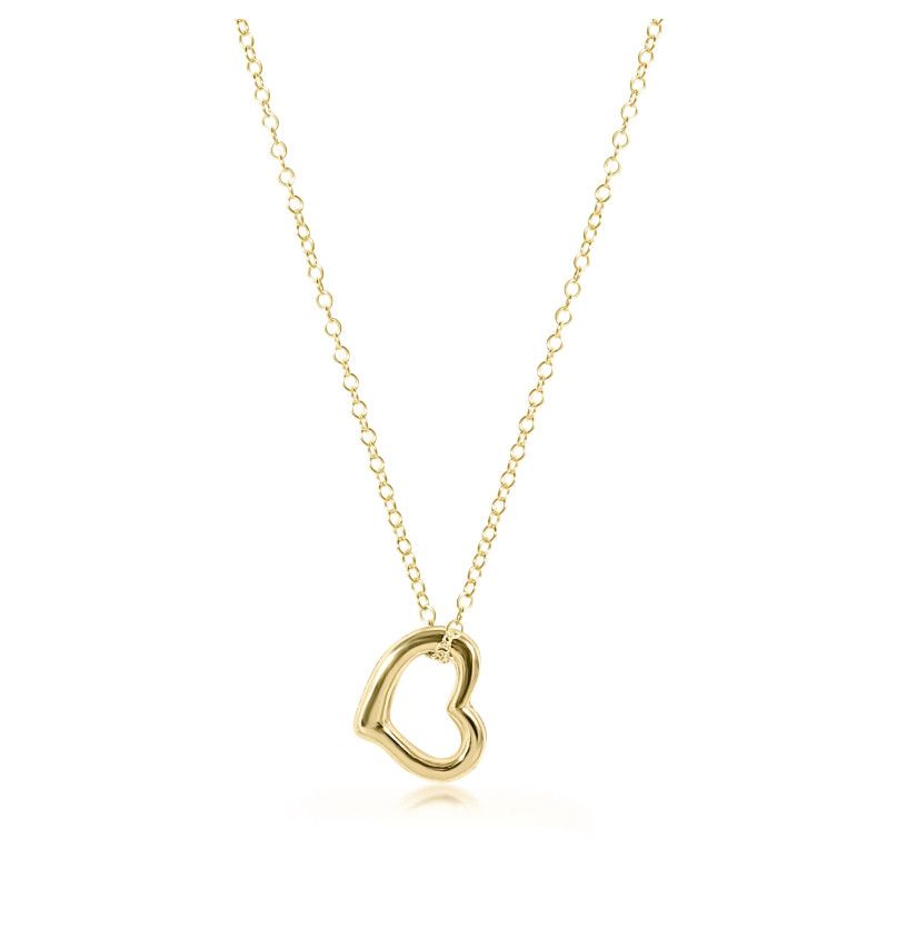 Love Small Gold Charm 16&quot; Gold Necklace