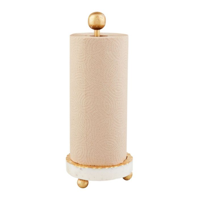 Gold Marble Paper Towel Holder