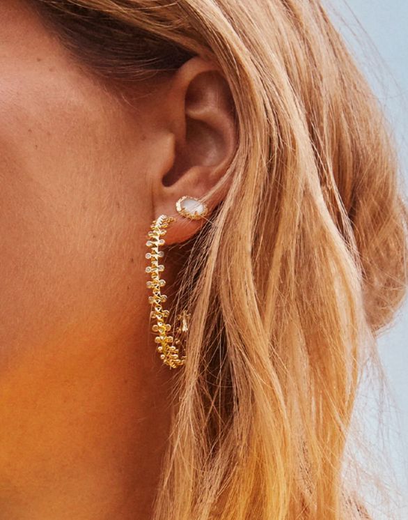 Daphne Stud Earring Gold Ivory Mother of Pearl