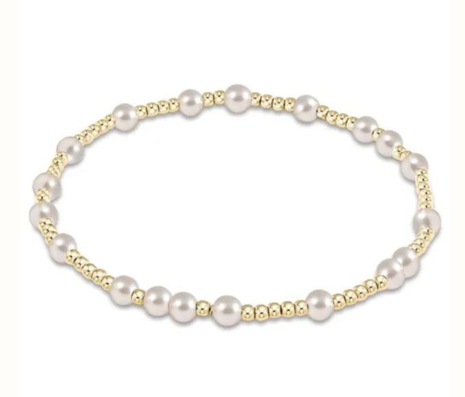 EGIRL Hope Unwritten 4mm Bead Bracelet Pearl