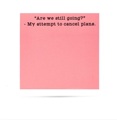 Cancel Plans Post It Notes