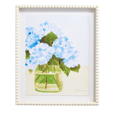 Blue Hydrangea Shadowbox Framed Wall Art