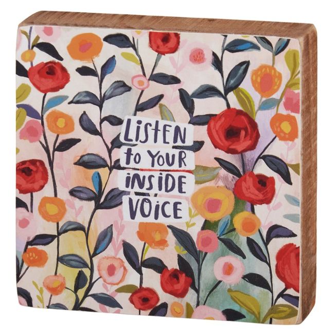 Inside Voice Block Sign