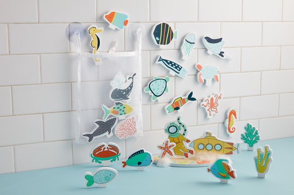 Blue Ocean Bath Stickables