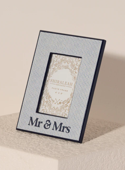 Eden Mr &amp; Mrs 4x6 Frame Blue