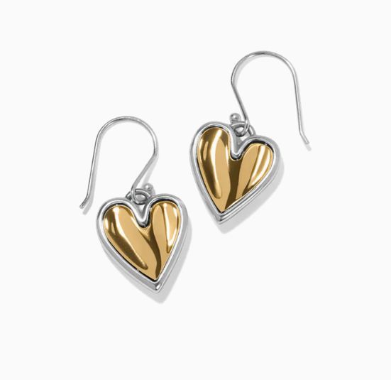 Cascade Heart Reversible French Wire Earrings