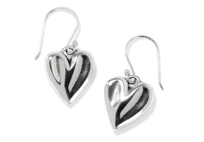 Cascade Heart Reversible French Wire Earrings