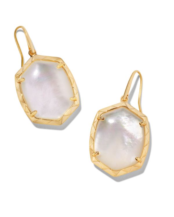 The Daphne Drop Earring Gold Ivory Mother of Pearl
