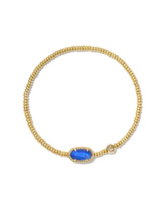 The Grayson Stretch Bracelet Gold Cobalt Illusion