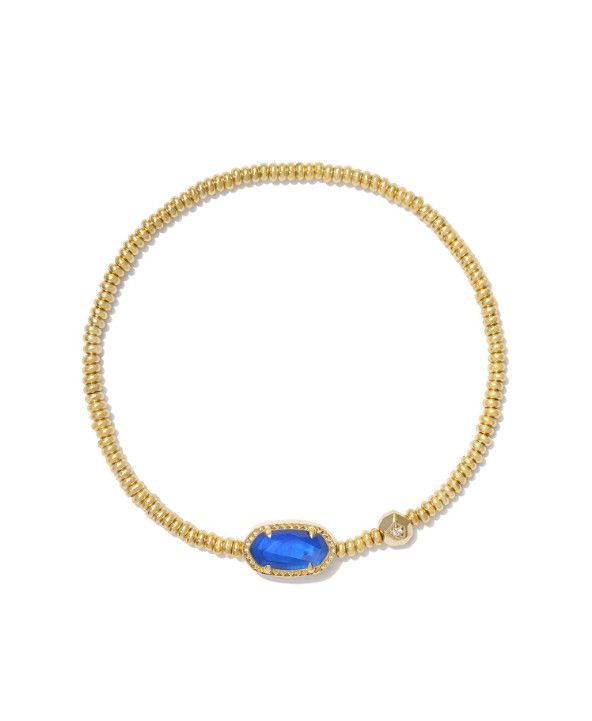 The Grayson Stretch Bracelet Gold Cobalt Illusion
