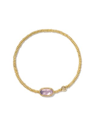 The Grayson Stretch Bracelet Gold Amethyst