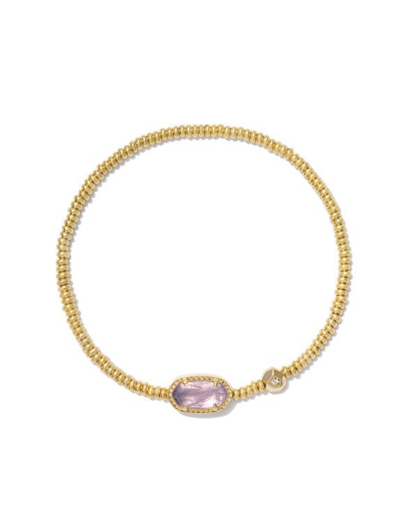 The Grayson Stretch Bracelet Gold Amethyst