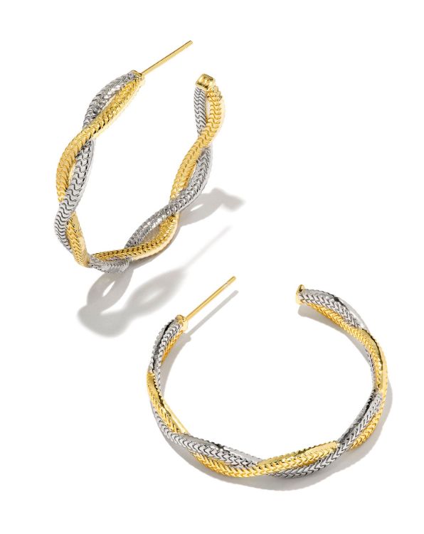 Hayden Hoop Earring Mixed Metal