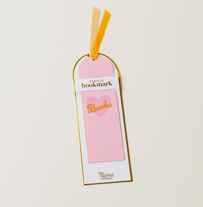 Heart Books Acrylic Bookmark