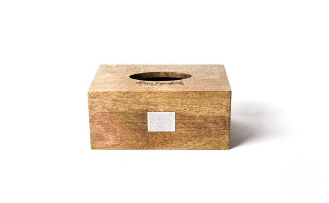 Happy Everything™ Mini Base | Rectangle Wood Tissue Box