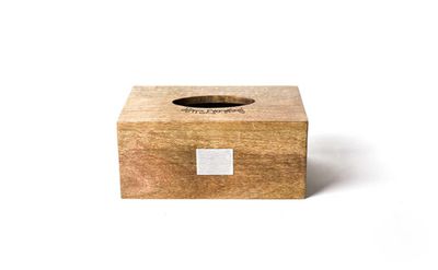 Happy Everything™ Mini Base | Rectangle Wood Tissue Box