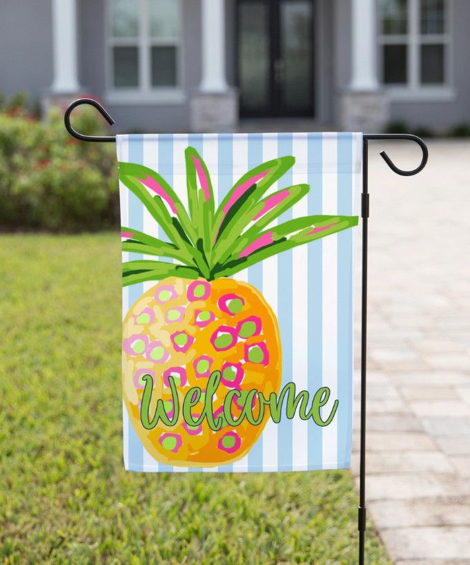 Welcome Pineapple Garden Flag