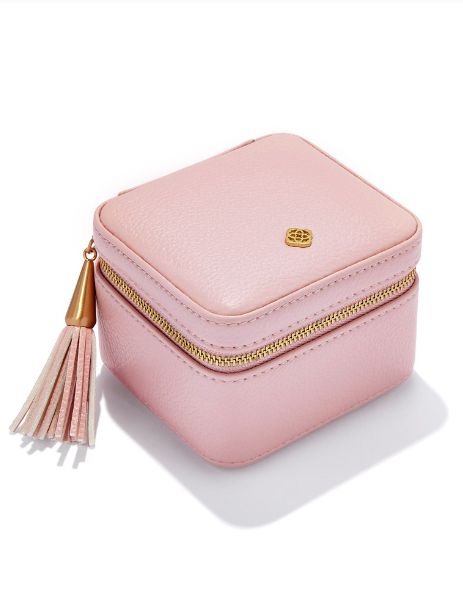 Small Zip Jewelry Case Blush Pink