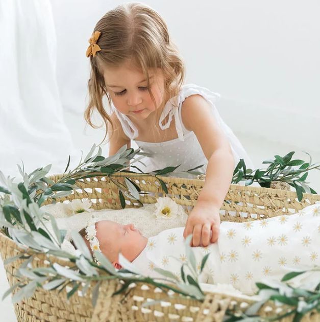Daisy Swaddle Blanket in Bag