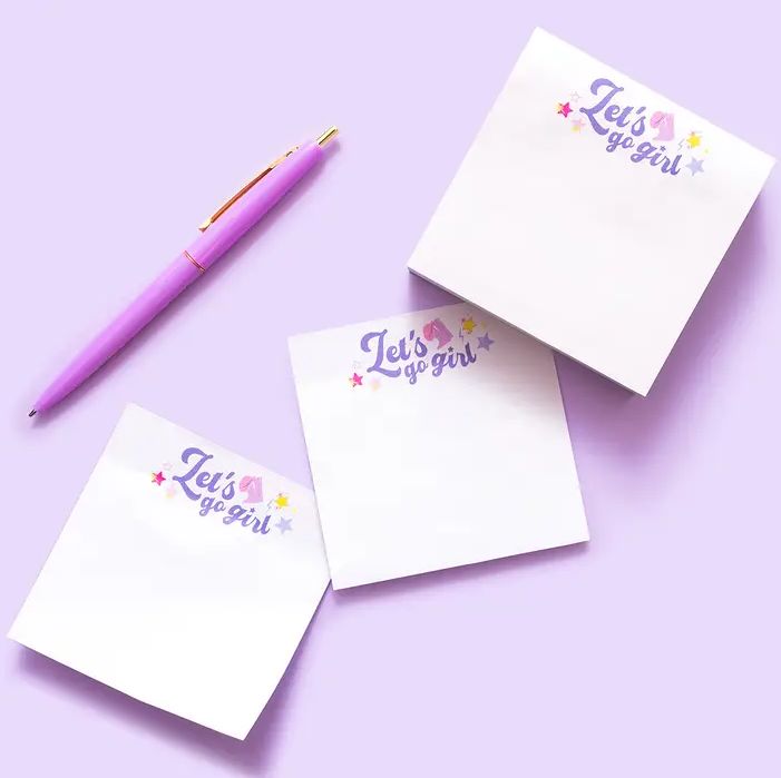 Let&#39;s Go Girls Sticky Notes Pad