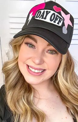 Day Off Patch Trucker Hat Black