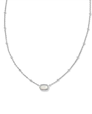 The Mini Elisa Pendant Silver Ivory Mother of Pearl