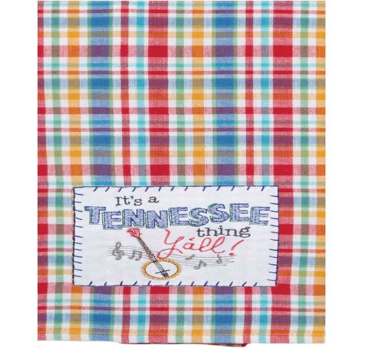 Tennessee Thing Striped Applique Kitchen Towel