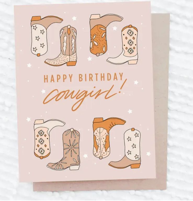 Happy Birthday Cowgirl Card