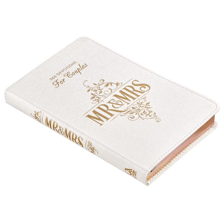 Mr + Mrs White Leather Devotions for Couples