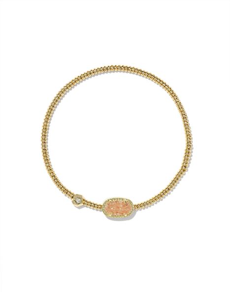 The Grayson Stretch Bracelet Gold Sand Drusy