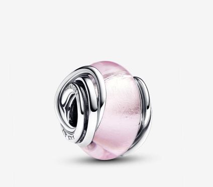 PANDORA™ Encircled Pink Murano Glass Charm