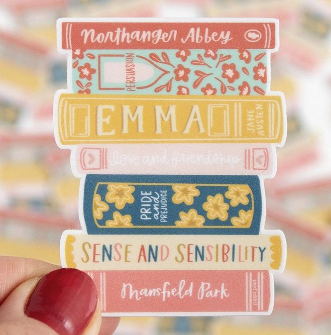 Book Stack Sticker