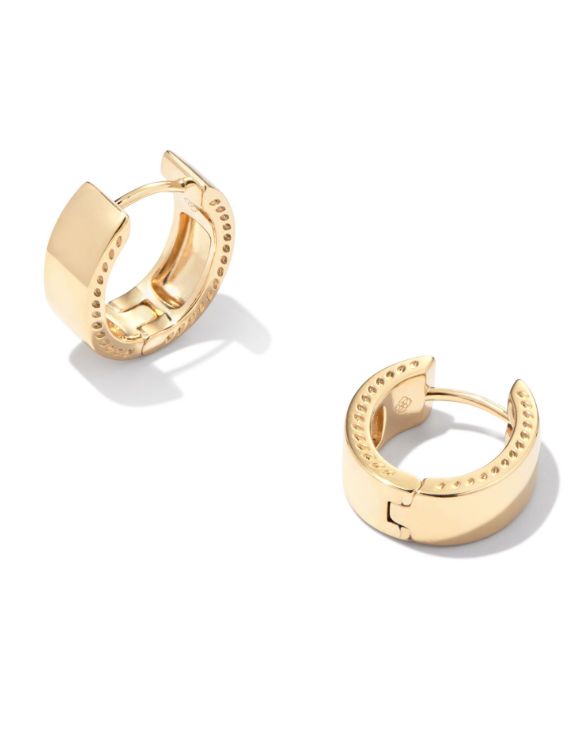 Flat Small Hoop Earring 18K Gold Vermeil