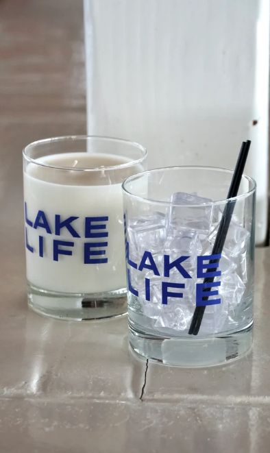Lake Life Candle Rosewood, Water Lily &amp; Sea Moss Scent