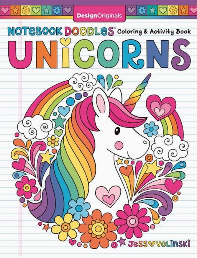 Notebook Doodles Unicorns Coloring Book