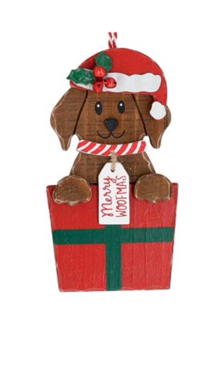 Merry Woofmas Wood Ornament