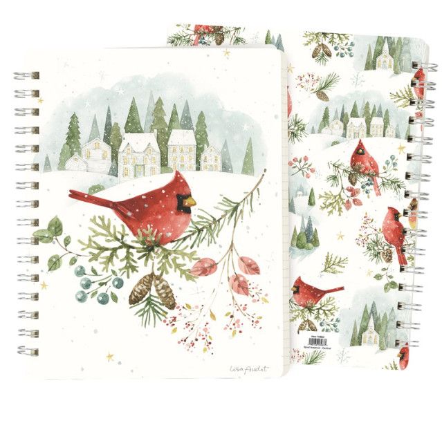 Winter Cardinal Spiral Notebook