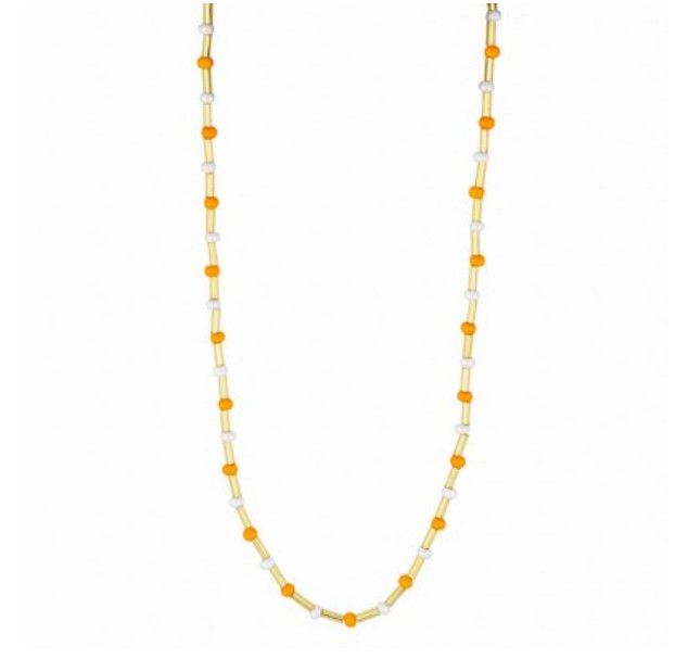 The Erin Orange White Necklace